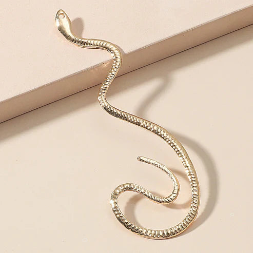Snake-Shaped Zircon Ear Cuff – Non-Pierced Fashion Earrings for Women