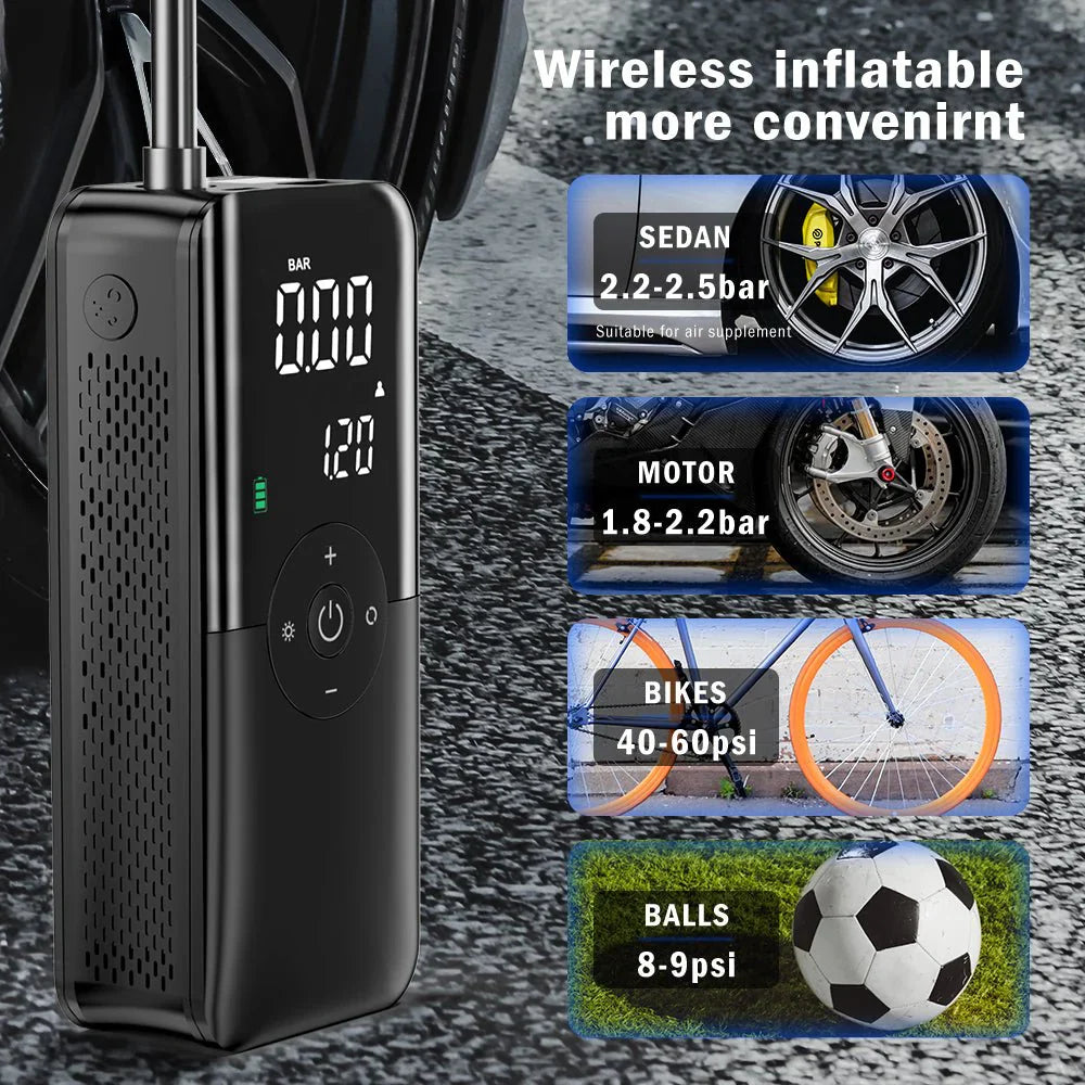 Portable Electric Air Pump – Fast, Powerful & Travel-Ready Inflation